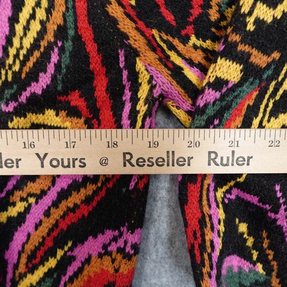 NWT Farm Rio Sweater Womens Small Shiny Zebra Sweater Balloon Sleeve Multicolor - Picture 12 of 14